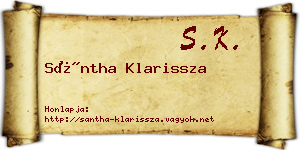 Sántha Klarissza névjegykártya